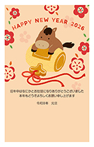 一般・ファミリー向け 縦型年賀状060