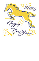 一般・ファミリー向け 縦型年賀状084