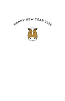 一般・ファミリー向け 縦型年賀状088