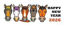 フルカラー年賀状印刷デザイン　１１５