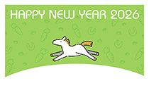 フルカラー年賀状印刷デザイン　１１８