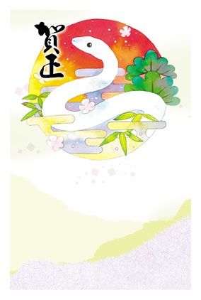 フルカラー年賀状印刷デザイン 083