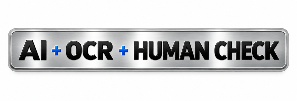 AI+OCR+HUMAN CHECK