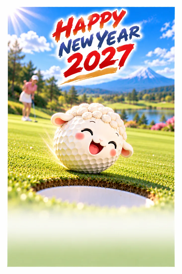 2027年年賀状デザイン golf