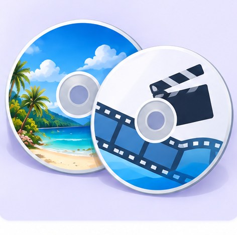 CD・DVD盤面印刷・データコピーのイラスト