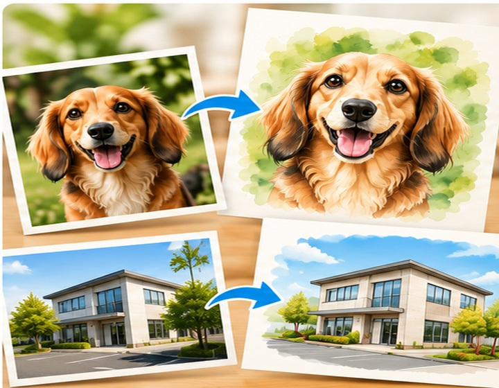 写真からイラスト制作の紹介画像